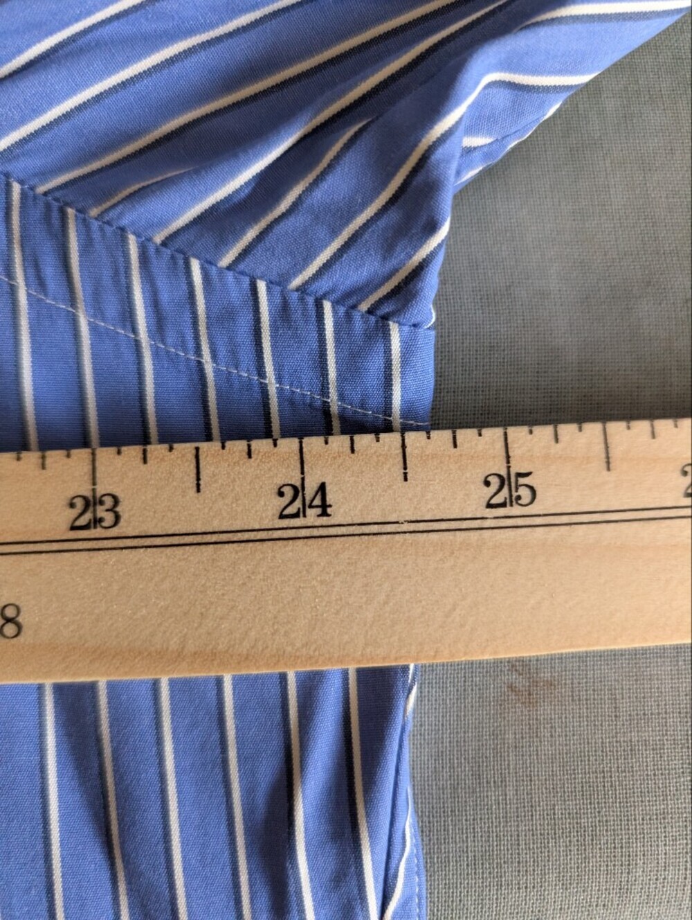 Ralph Lauren Polo Classic Fit Blue and White Stripe Shirt - Picture 5 of 6